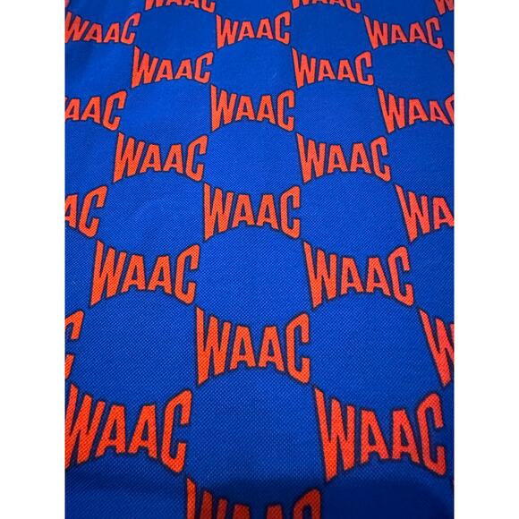 WAAC Men's Logo Print Golf Polo Blue/Red Size 1 NWT Performance Golf Apparel - Picture 3 of 9